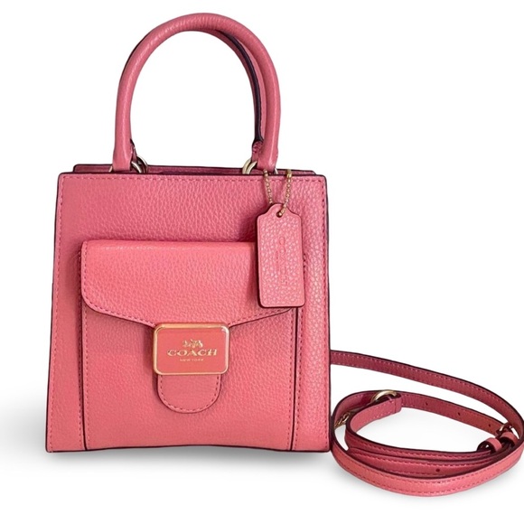 Coach Mini Pepper Crossbody Pebbled Leather Bag Crossbody | Taffy | C6778 - Picture 4 of 16